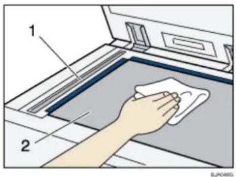 RICOH Aficio MP 201F - Reinigen des Vorlagenglases - 1