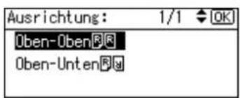 Ausrichtung: 1/1 OK Oben-Oben® Oben-Unten®