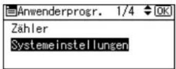 Anwenderprogr. 1/4 OK Zähler Systemeinstellungen