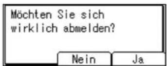 Möchten Sie sich wirklich abmelden? Nein Ja