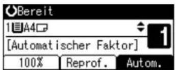 Bereit 1A4 [Automatischer Faktor] 100% Reprof. Autom.