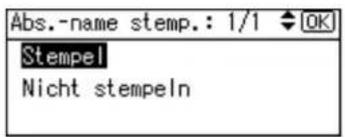 Abs.-name stemp.: 1/1 OK Stempel Nicht stempeln
