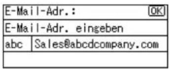E-Mail-Adr.: OK E-Mail-Adr. eingeben abc Sales@abcdcompany.com
