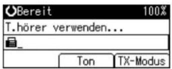 Bereit 100% T.hörer verwenden... Ton TX-Modus