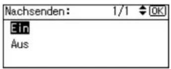 Nachsenden: 1/1 OK Ein Aus