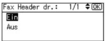 Fax Header dr.: 1/1 OK Ein Aus