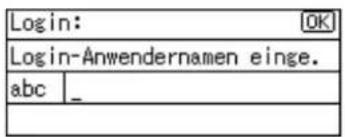 Login: OK Login-Anwendernamen einge. abc _