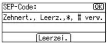SEP-Code: Zehnert., Leerz.,*, # verw. Leerzei.