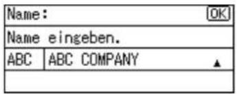 Name: OK Name eingeben. ABC ABC COMPANY ▲