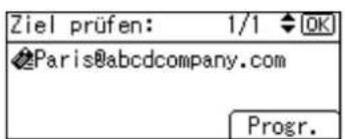 Ziel prüfen: 1/1 OK Paris@abcdcompany.com Progr.
