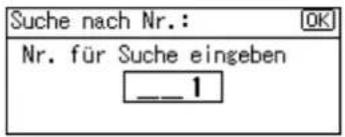 Suche nach Nr.: Nr. für Suche eingeben __1