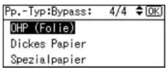 Pp.-Typ:Bypass: 4/4 OK DHP (Folie) Dickes Papier Spezialpapier