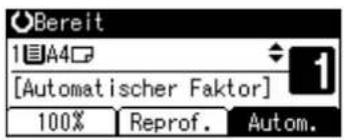 Bereit 1A4 [Automatischer Faktor] 100% Reprof. Autom.