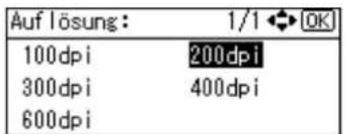 Auflösung: 1/1 OK 100dpi 200dpi 300dpi 400dpi 600dpi