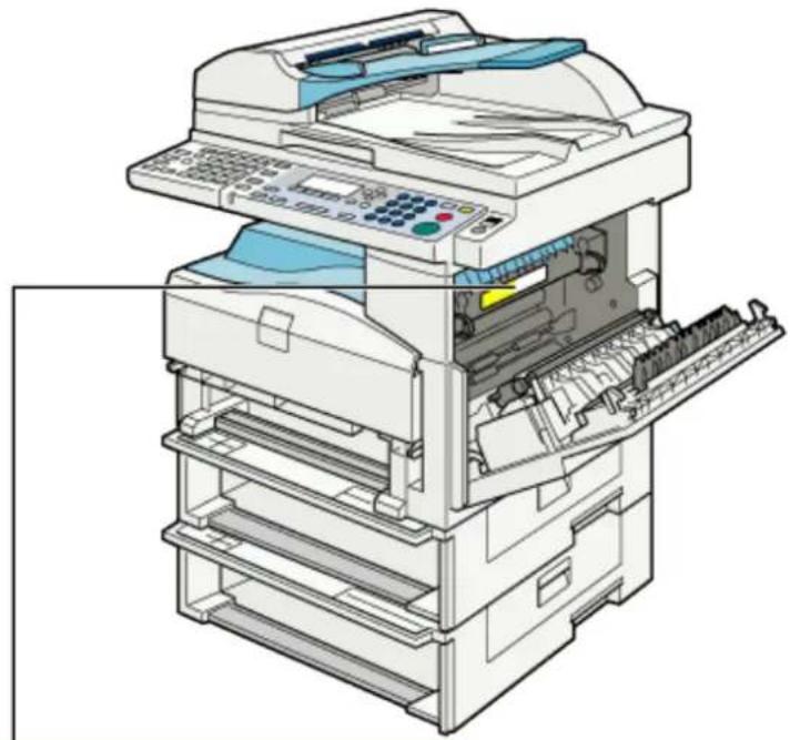 RICOH Aficio MP 201F - Positionen der Hinweise WARNUNG und VORSICHT - 1