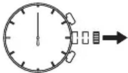 ORIENT Sports RA-KV0003S - ◆ УСТАНОВКА ВРЕМЕНИ И НАСТРОЙКА ПОЛОЖЕНИЯ СТРЕЛОК СЕКУДОМЕРА (Стрелки для отображения времени и стрелки секундомера) - 2