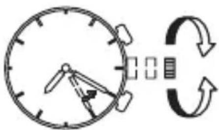 ORIENT Sports KV01004B - ♦ STELLEN DER UHR UND EINSTELLEN DER POSITION DER STOPPUHRZEIGER (Zeiger für Zeitanzeige und Stoppuhrzeiger) - 3