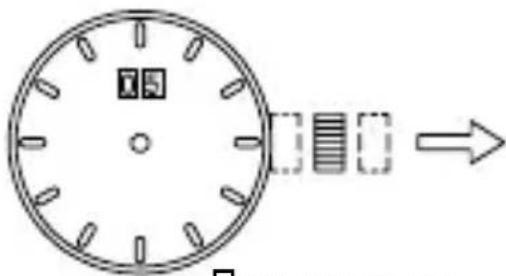 ORIENT Sports TW05005M - ◆ УСТАНОВКА ВРЕМЕНИ И НАСТРОЙКА ПОЛОЖЕНИЯ СТРЕЛОК СЕКУДОМЕРА (Стрелки для отображения времени и стрелки секундомера) - 8