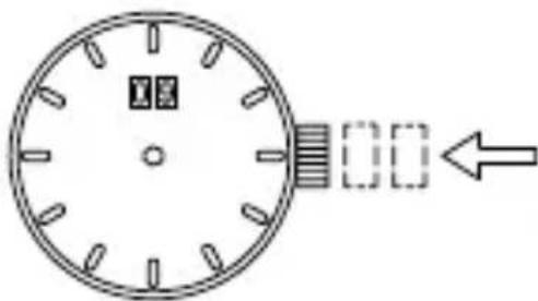 ORIENT Classic TV02002B - ♦ AJUSTE DE LA HORA Y DE LA POSICIÓN DE LAS MANECILLAS DEL CRONÓMETRO (Manecillas para la indicación de la hora y del cronómetro) - 10