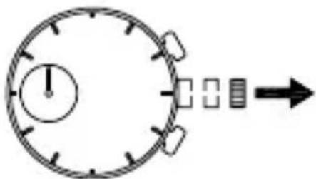 ORIENT Sports TT0Y007W - ♦ STELLEN DER UHR UND EINSTELLEN DER POSITION DER STOPPUHRZEIGER (Zeiger für Zeitanzeige und Stoppuhrzeiger) - 2