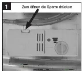 1 Zuns öffnen die Sperre drücken