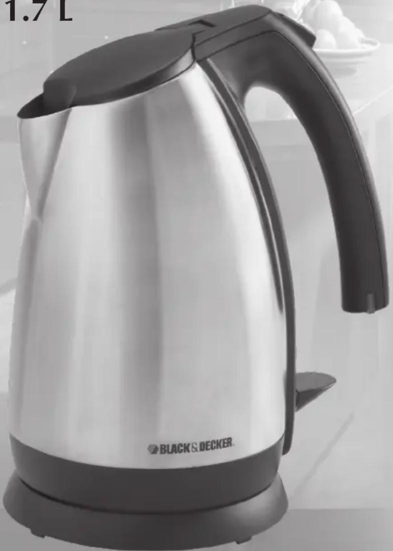 BLACK & DECKER JKC651KT - Hervidor inalámbrico de 1,7 litros Cordless Kettle, 1.7 L - 1