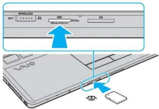 SONY Vaio VPCF11C5E - Inserting and Removing "Memory Stick" - 2