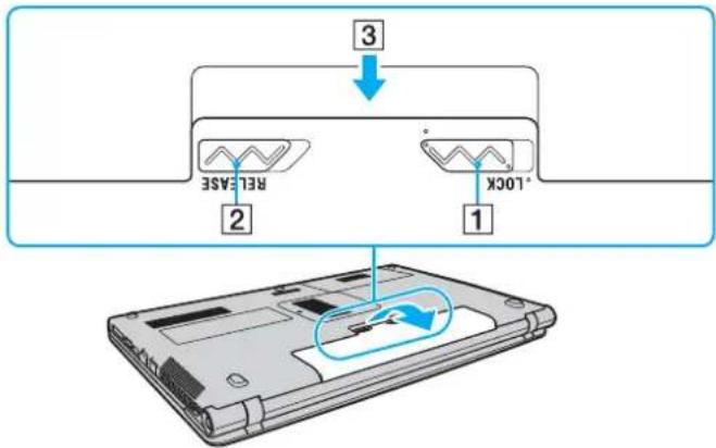 SONY Vaio VPCF11C5E - To remove the battery pack - 1