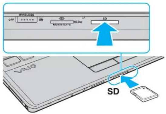 SONY Vaio VPCF11C5E - To insert an SD memory card - 1