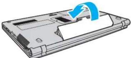 SONY Vaio VPCF11C5E - Installing/Removing the Battery Pack - 3