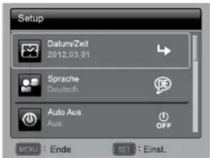 Maginon SW 140 - Setup-Menü - 1