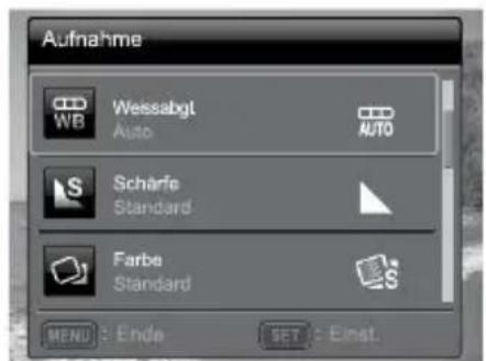Maginon SW 140 - Aufnahme-Menü - 2
