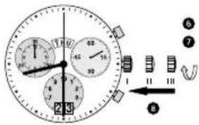 Luminox Navy Seal Chronograph 3581.EY - Setting the date, weekday and time\* \*Depending on model - 3