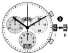 Luminox Navy Seal Chronograph 3581.EY - Setting the date, weekday and time\* \*Depending on model - 5