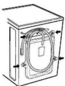 LG WD-14393TDP - ■ Abnehmen der Transportsicherungsschrauben - 1