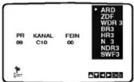 PR 09 KANAL C10 FEIN 00 ARD ZDF WDR 3 BR3 HR3 N 3 NDR3 SWF3