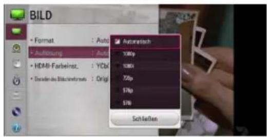 LG RH735C - Einstellung der Auflösung - 3