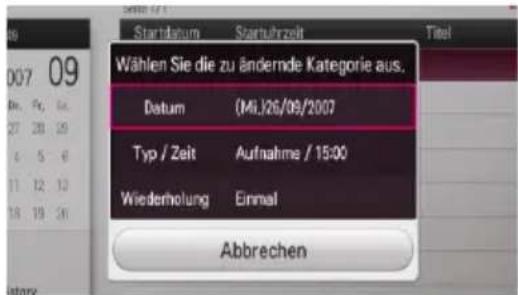 LG RH735C - Timer-Aufnahme bearbeiten - 1