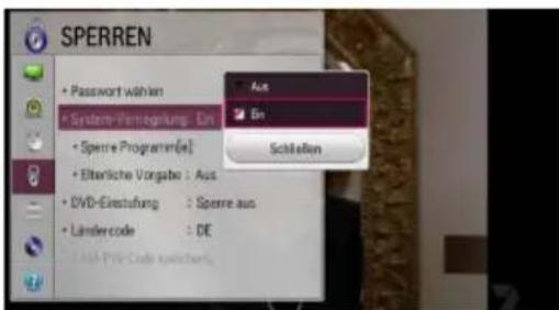 LG RH735C - System sperren - 1