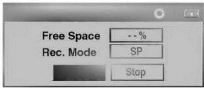 Free Space --% Rec. Mode SP Stop