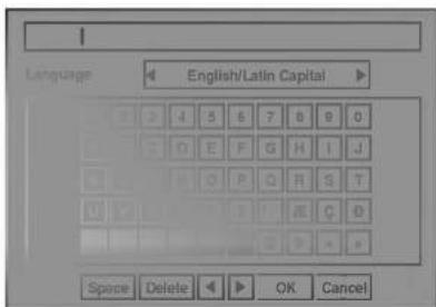 Language English/Latin Capital Space Delete OK Cancel
