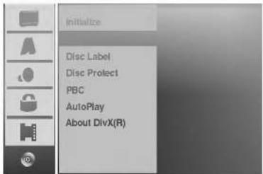 Initialize Disc Label Disc Proiect PBC AutoPlay About DivX(R)