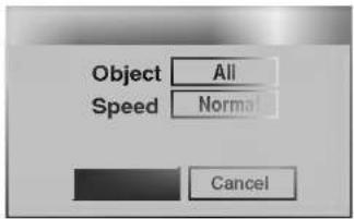 Object All Speed Normal Cancel