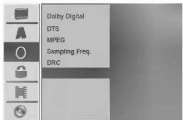 Dolby Digital DTS MPEG Sampling Freq. DRC