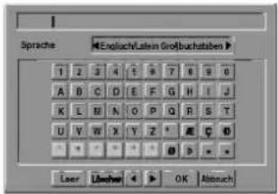 Sprache Εξολικνλείαν Großbuchstäben Φ 1 2 3 4 5 6 7 8 9 0 A B C D E F G H I J K L M N O P Q R S T U V W X Y Z ' A C D Ler Libcher OK Abbruch