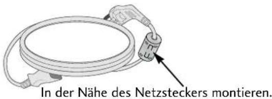 LG 42LH3010.BEU - VERWENDUNG EINES FERRITKERNS (Diese Funktion ist in einigen Ländern nicht verfügbar.) - 1