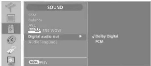 LG 37LP1DA - Digital Audio out (In Digital mode only) - 1