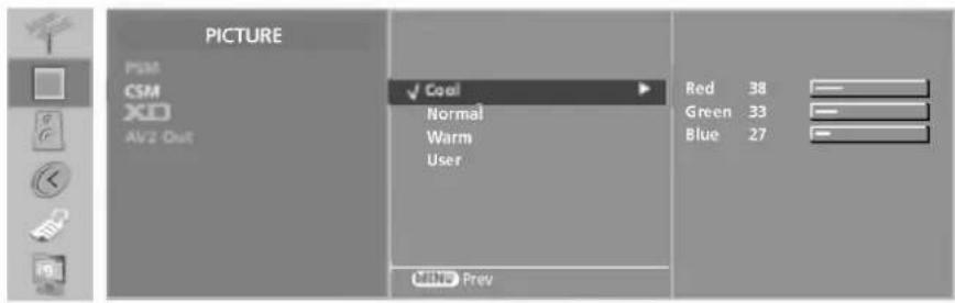 LG 37LP1DA - CSM (Colour Status Memory) - 1