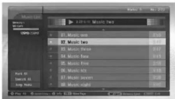 LG 37LP1DA - Mark/Unmark for MP3 File - 2