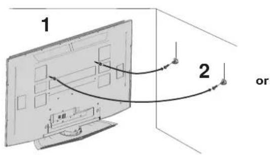 LG 37LF75.AEU - ATTACHING THE TV TO A WALL - 1